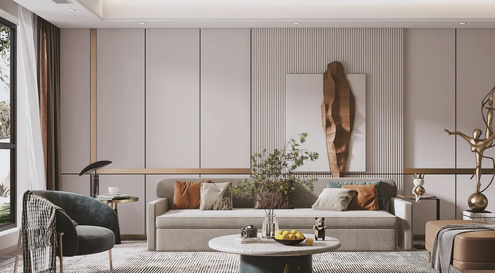 eco friendly wood fiber wall cladding for modern living room