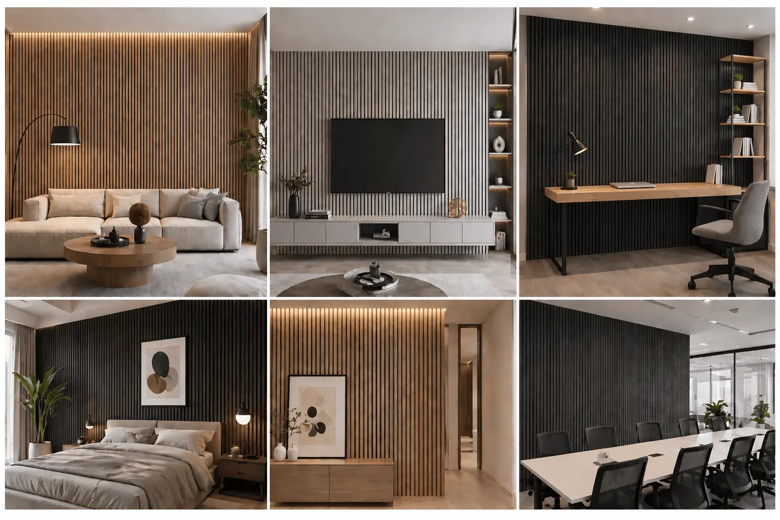 gallery overview of decorative wood slatted acoustic panels for home interior design