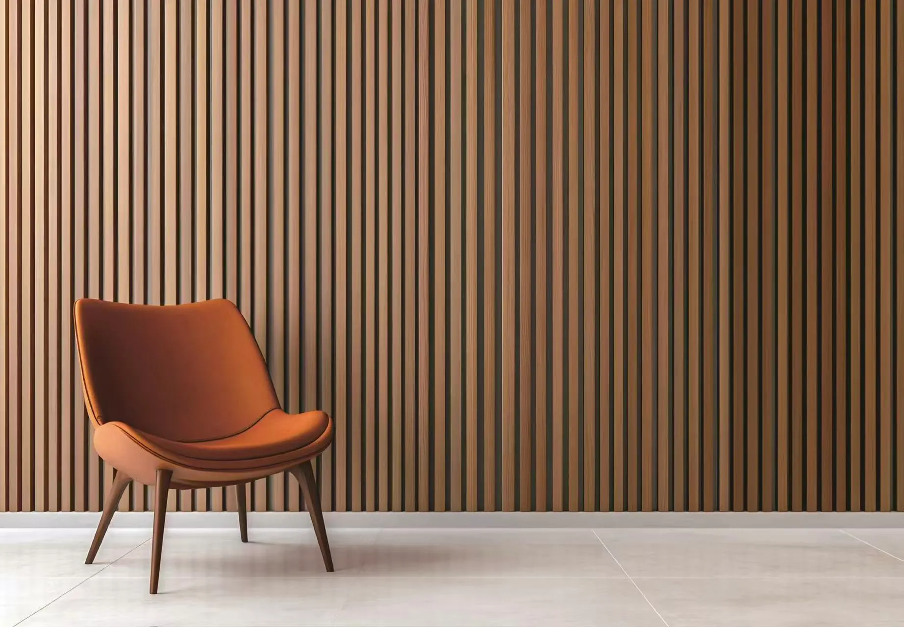 natural wood veneer slatted acoustic panel for soundproofing wall