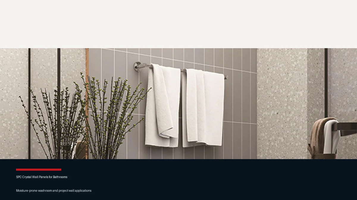 SPC Crystal Wall Panels for Bathrooms and Washrooms